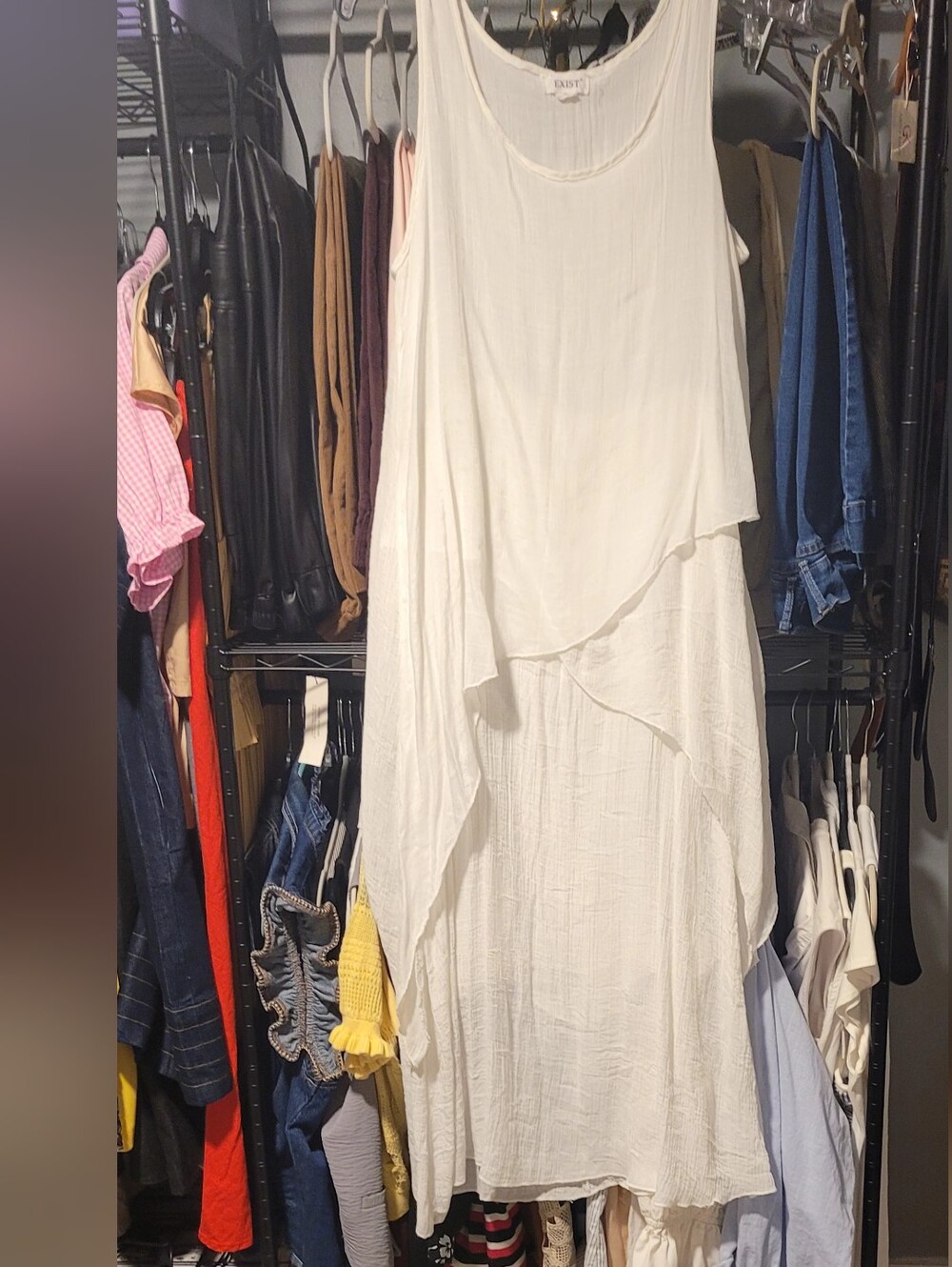 Exist White Layered Maxi Dress